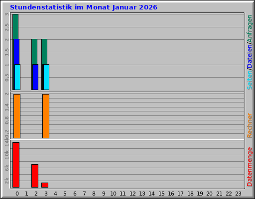Stundenstatistik im Monat Januar 2026