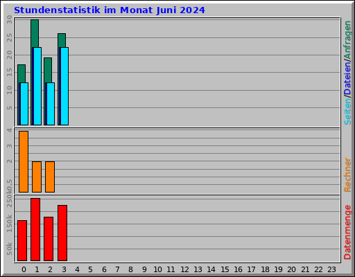 Stundenstatistik im Monat Juni 2024