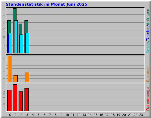 Stundenstatistik im Monat Juni 2025