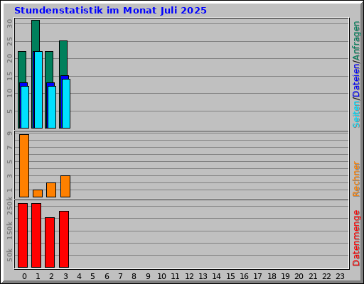Stundenstatistik im Monat Juli 2025