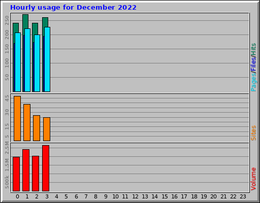 Hourly usage for December 2022