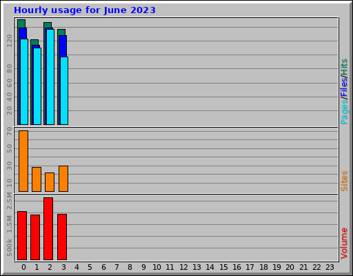 Hourly usage for June 2023