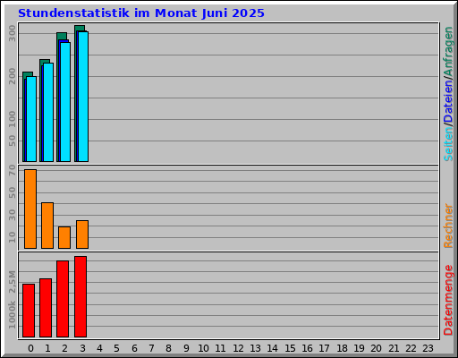 Stundenstatistik im Monat Juni 2025