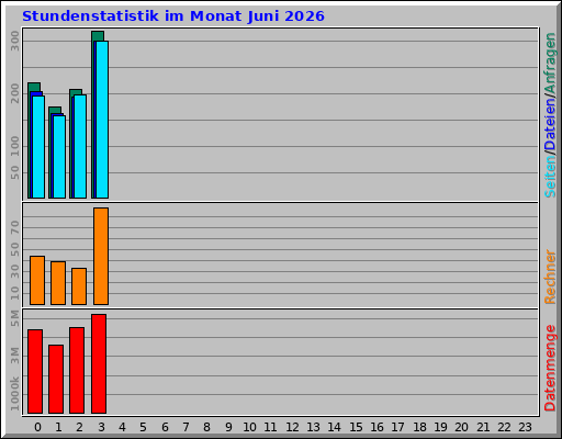 Stundenstatistik im Monat Juni 2026